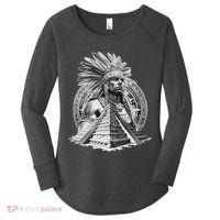 Mexican Aztec Warrior Calendar Mexico Mayan Maya Azteca Women's Perfect Tri Tunic Long Sleeve Shirt thumb 0