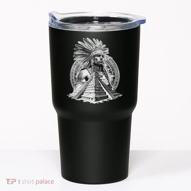 Mexican Aztec Warrior Calendar Mexico Mayan Maya Azteca Tumbler