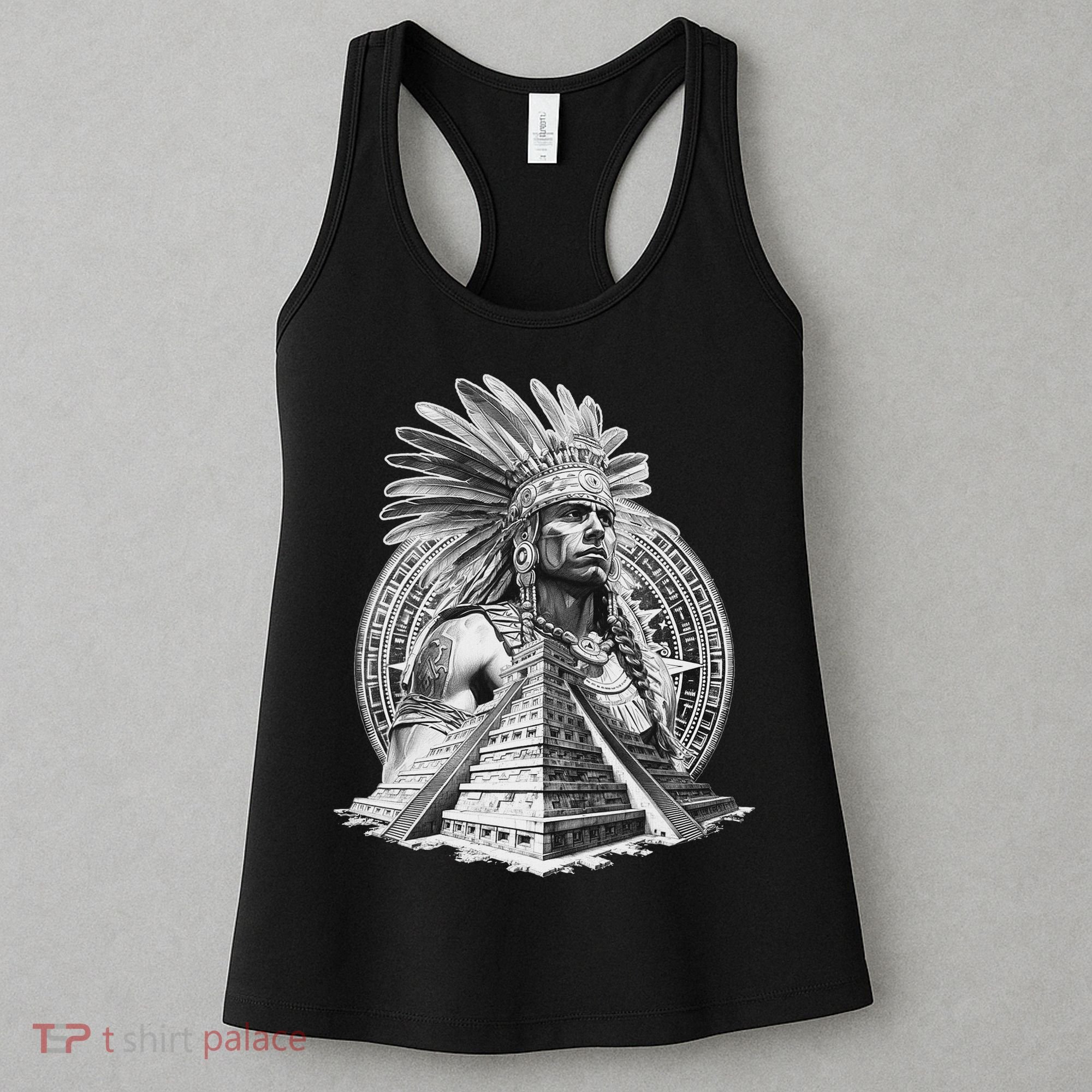Mexican Aztec Warrior Calendar Mexico Mayan Maya Azteca Women's Tank Top