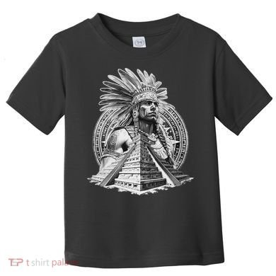 Mexican Aztec Warrior Calendar Mexico Mayan Maya Azteca Toddler T-Shirt