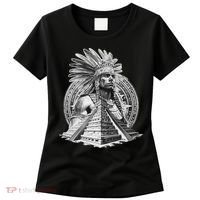 Mexican Aztec Warrior Calendar Mexico Mayan Maya Azteca Women's T-Shirt thumb 0
