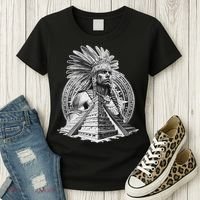 Mexican Aztec Warrior Calendar Mexico Mayan Maya Azteca Women's T-Shirt thumb 3