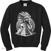 Mexican Aztec Warrior Calendar Mexico Mayan Maya Azteca Kids Sweatshirt thumb 0