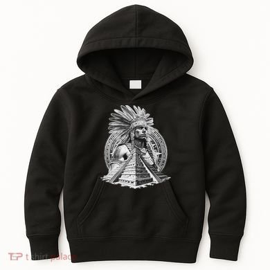 Mexican Aztec Warrior Calendar Mexico Mayan Maya Azteca Kids Hoodie
