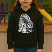 Mexican Aztec Warrior Calendar Mexico Mayan Maya Azteca Kids Hoodie thumb 3
