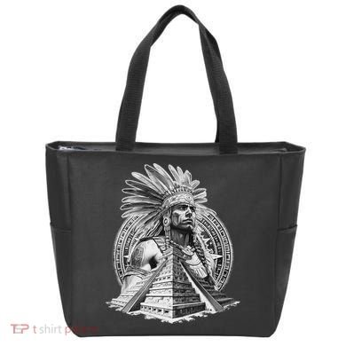 Mexican Aztec Warrior Calendar Mexico Mayan Maya Azteca Tote Bag