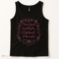 Moms Against White Baseball Pants Funny Baseball Season Mom Tank Top thumb 2