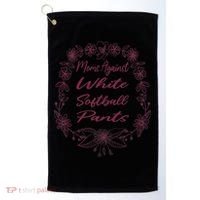 Moms Against White Baseball Pants Funny Baseball Season Mom Golf Towel thumb 0