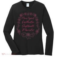 Moms Against White Baseball Pants Funny Baseball Season Mom Women's Long Sleeve Shirt thumb 0