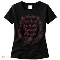 Moms Against White Baseball Pants Funny Baseball Season Mom Women's T-Shirt thumb 0