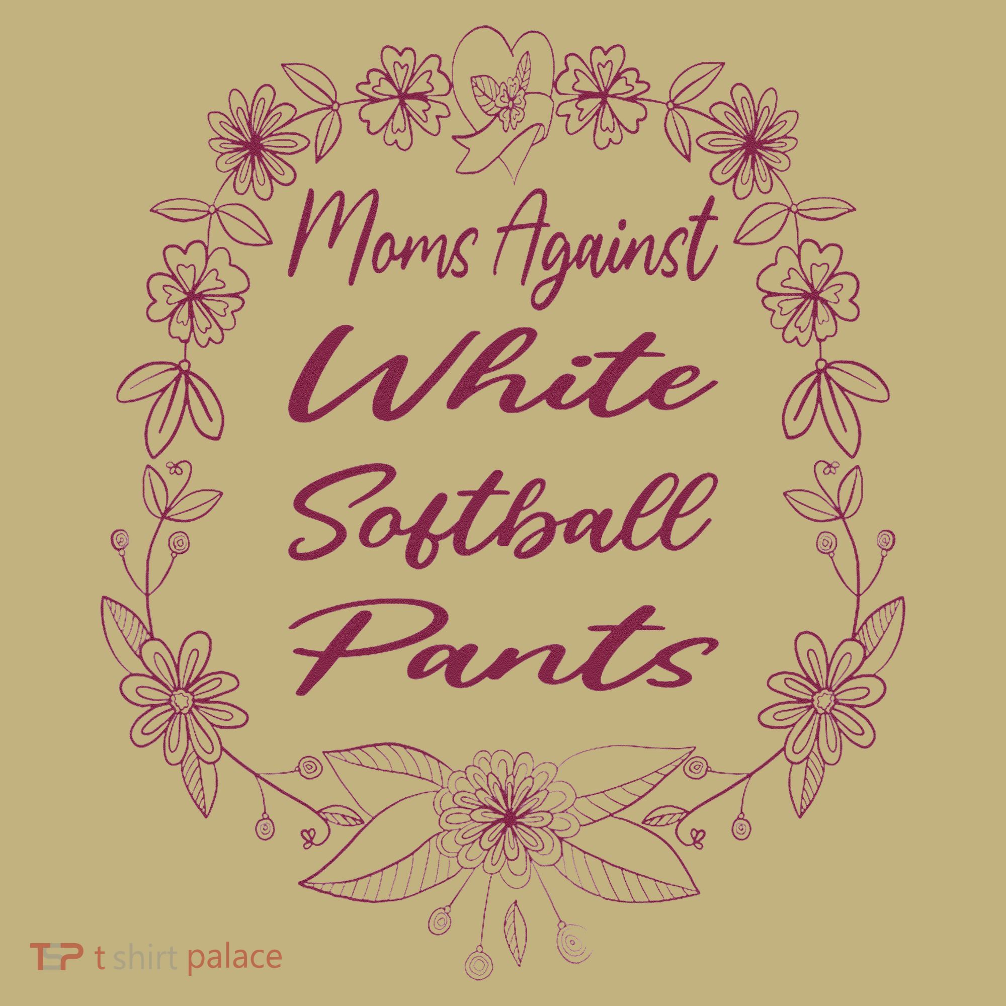 Moms Against White Baseball Pants Funny Baseball Season Mom Hoodie