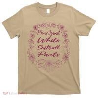 Moms Against White Baseball Pants Funny Baseball Season Mom T-Shirt thumb 0