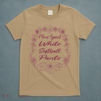 Moms Against White Baseball Pants Funny Baseball Season Mom T-Shirt thumb 5