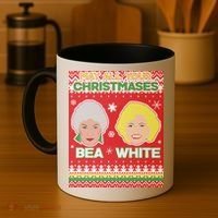 May All Your Christmases Bea White Ugly Christmas Coffee Mug thumb 4