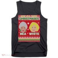 May All Your Christmases Bea White Ugly Christmas Tank Top thumb 0