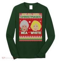 May All Your Christmases Bea White Ugly Christmas Long Sleeve Shirt thumb 0