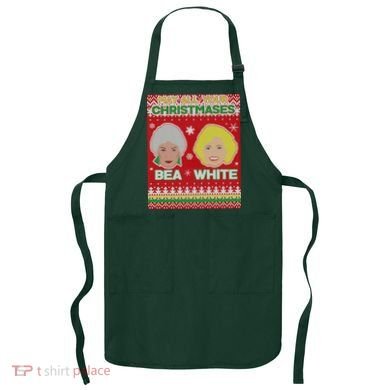 May All Your Christmases Bea White Ugly Christmas Apron