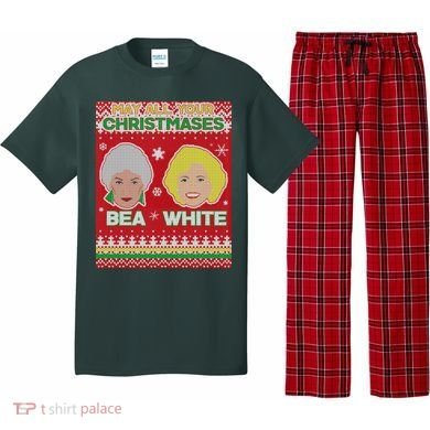 May All Your Christmases Bea White Ugly Christmas Pajama Set