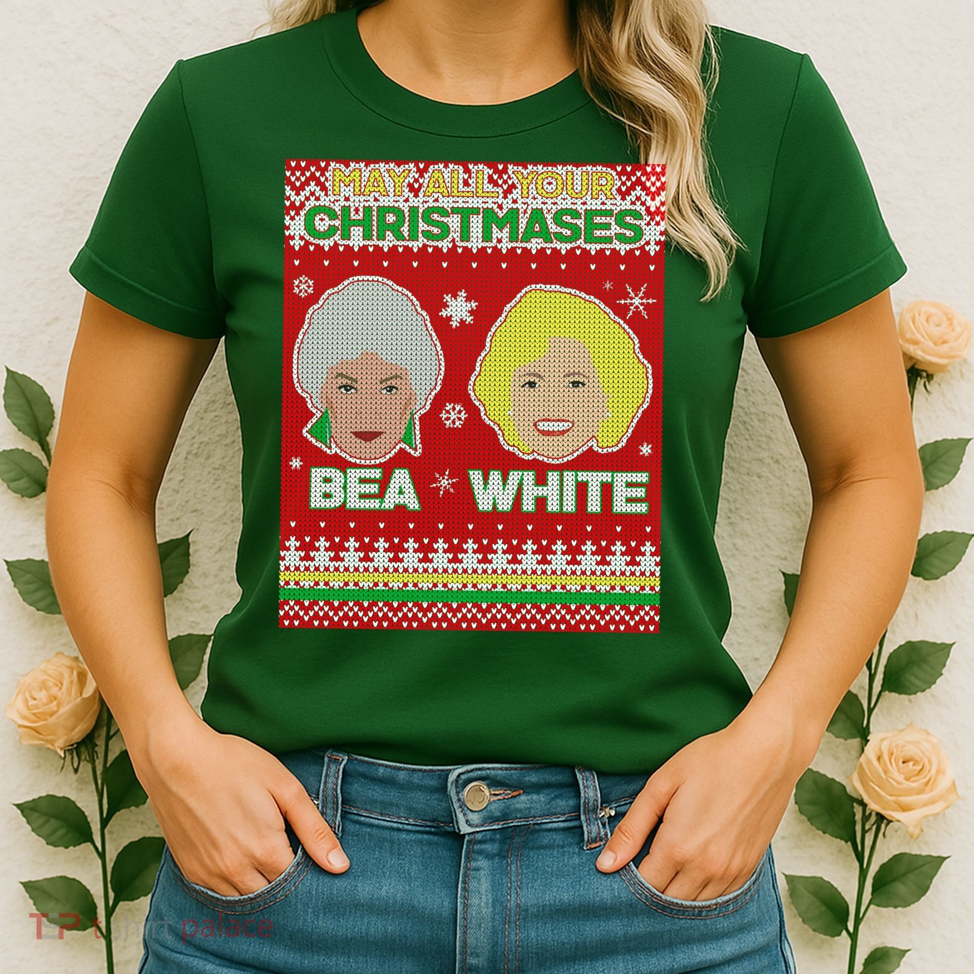 May All Your Christmases Bea White Ugly Christmas Women's T-Shirt