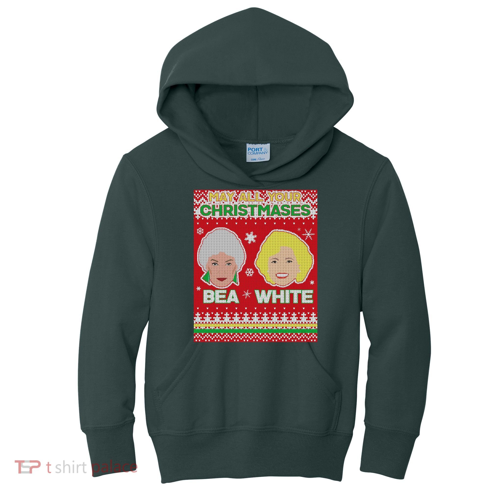 May All Your Christmases Bea White Ugly Christmas Kids Hoodie