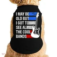 May Be Old Cool Bands Classic Music Doggie Tank thumb 0