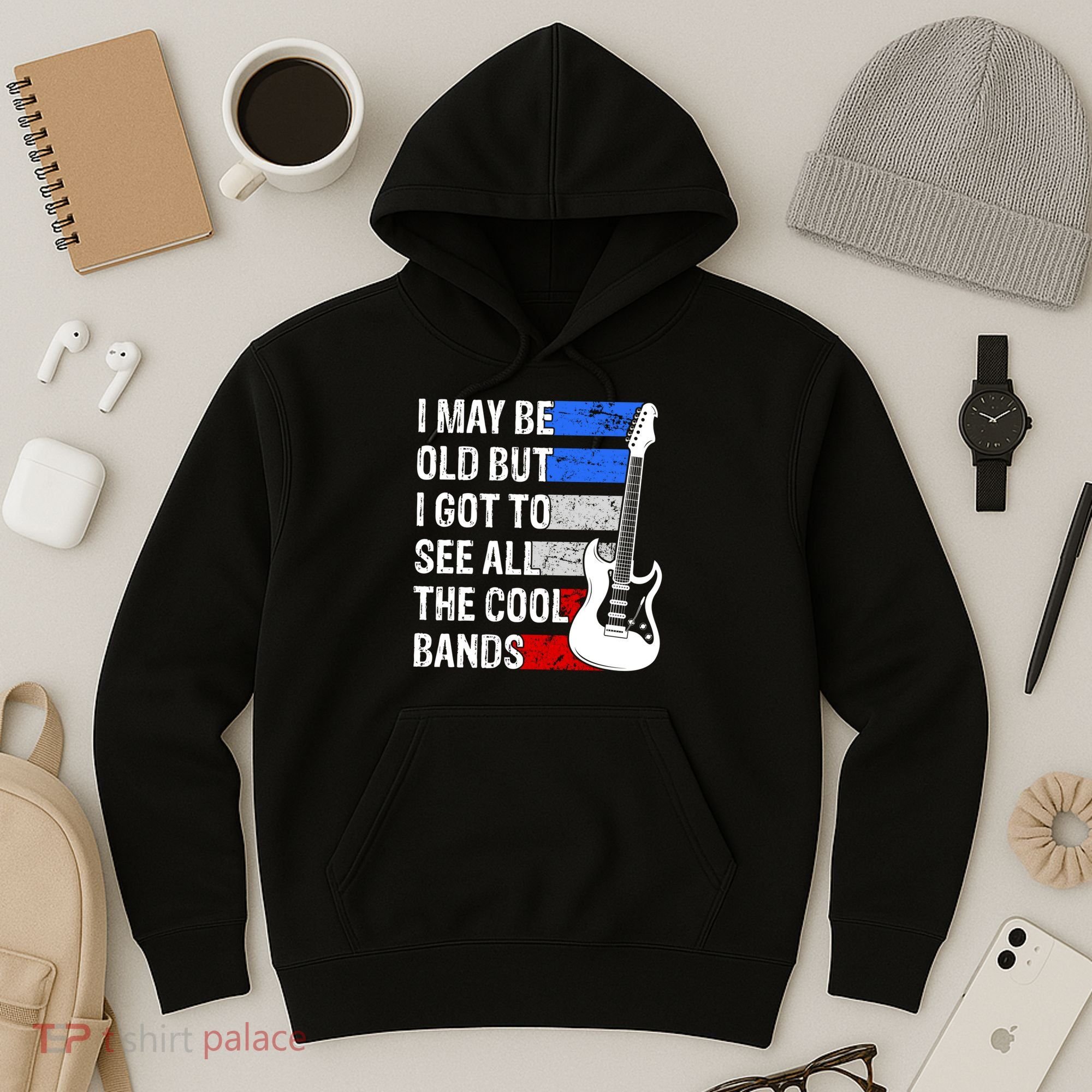 May Be Old Cool Bands Classic Music Hoodie