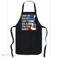 May Be Old Cool Bands Classic Music Apron thumb 0