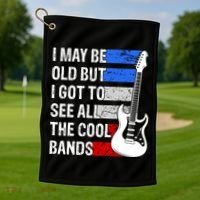 May Be Old Cool Bands Classic Music Golf Towel thumb 1