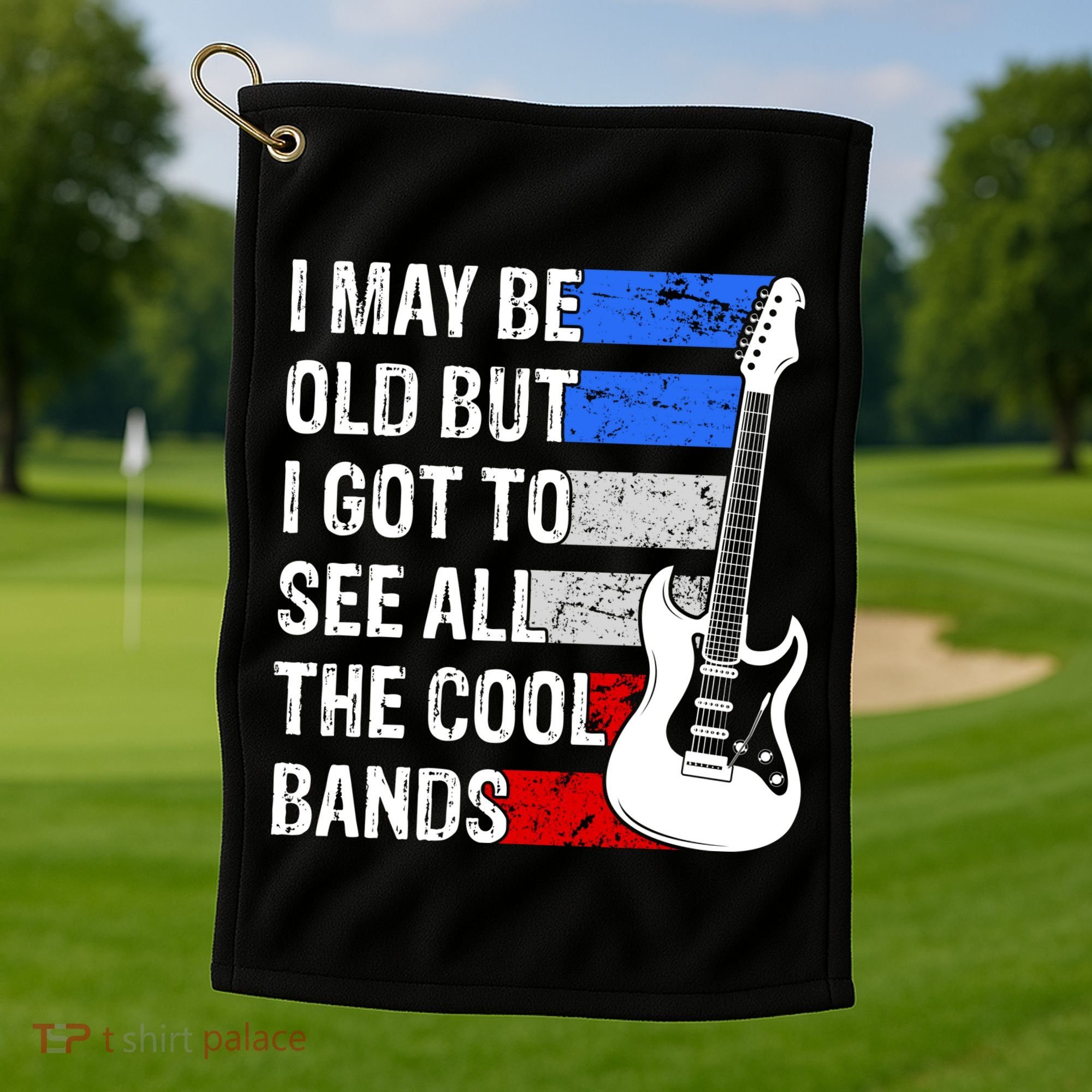 May Be Old Cool Bands Classic Music Golf Towel