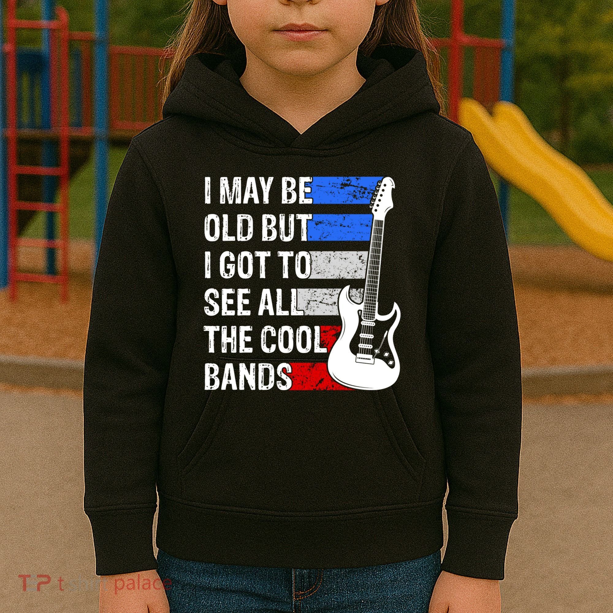 May Be Old Cool Bands Classic Music Kids Hoodie