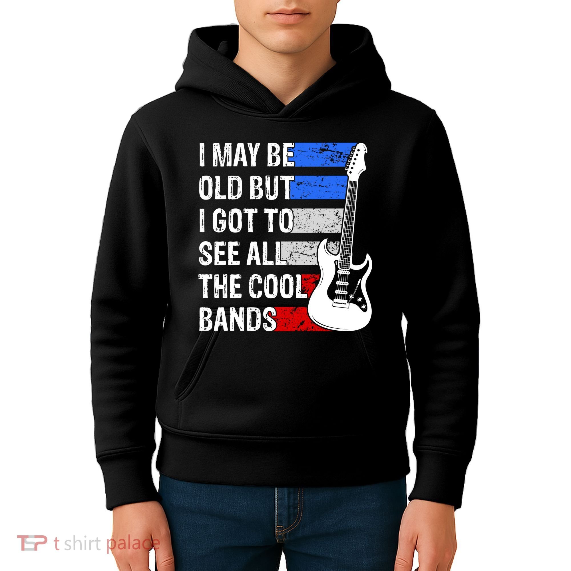May Be Old Cool Bands Classic Music Kids Hoodie