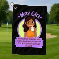 May Birthday Girl Knows More Than You Realize Golf Towel thumb 1