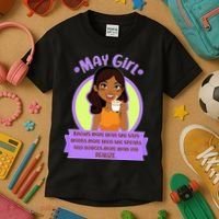 May Birthday Girl Knows More Than You Realize Kids T-Shirt thumb 3