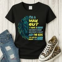 May Birthday Guy Has 3 Sides Sweet Funny Crazy  Women's T-Shirt thumb 3