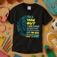 May Birthday Guy Has 3 Sides Sweet Funny Crazy  Kids T-Shirt thumb 3