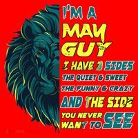 May Birthday Guy Has 3 Sides Sweet Funny Crazy  Santa Hat thumb 1