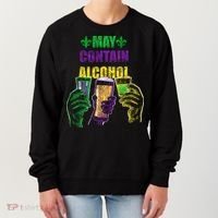 May Contain Alcohol Mardi Gras Women's Sweatshirt thumb 0