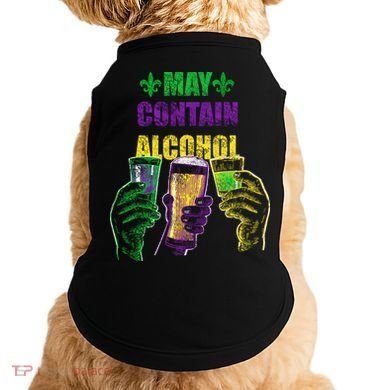 May Contain Alcohol Mardi Gras Doggie Tank