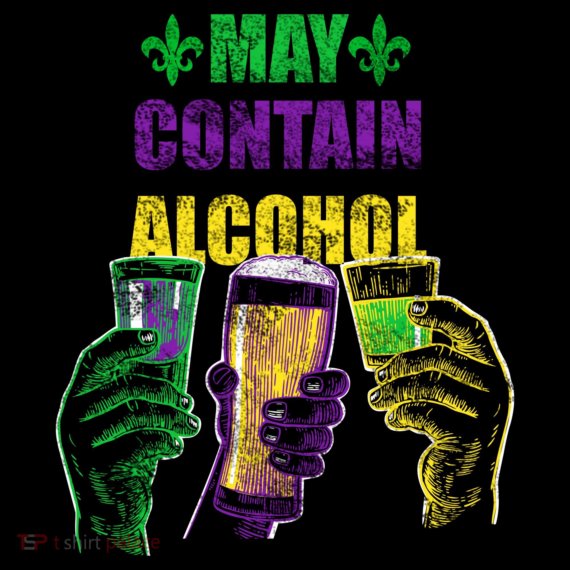 May Contain Alcohol Mardi Gras Doggie Tank