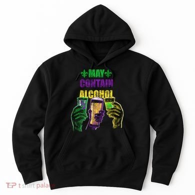 May Contain Alcohol Mardi Gras Hoodie