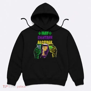 May Contain Alcohol Mardi Gras Hoodie