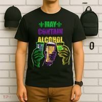 May Contain Alcohol Mardi Gras T-Shirt thumb 6