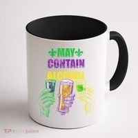 May Contain Alcohol Mardi Gras Coffee Mug thumb 1