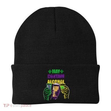 May Contain Alcohol Mardi Gras Beanie