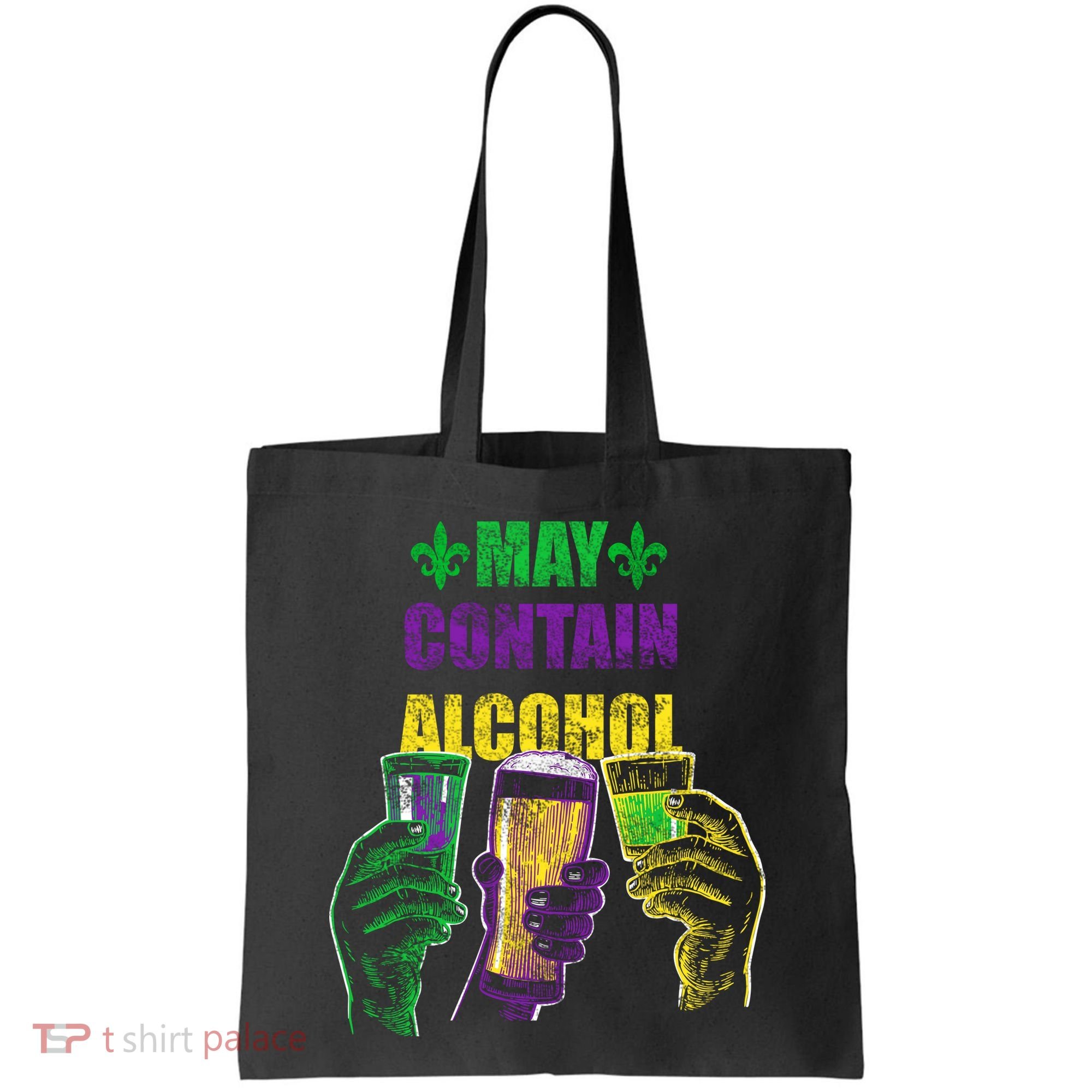 May Contain Alcohol Mardi Gras Tote Bag