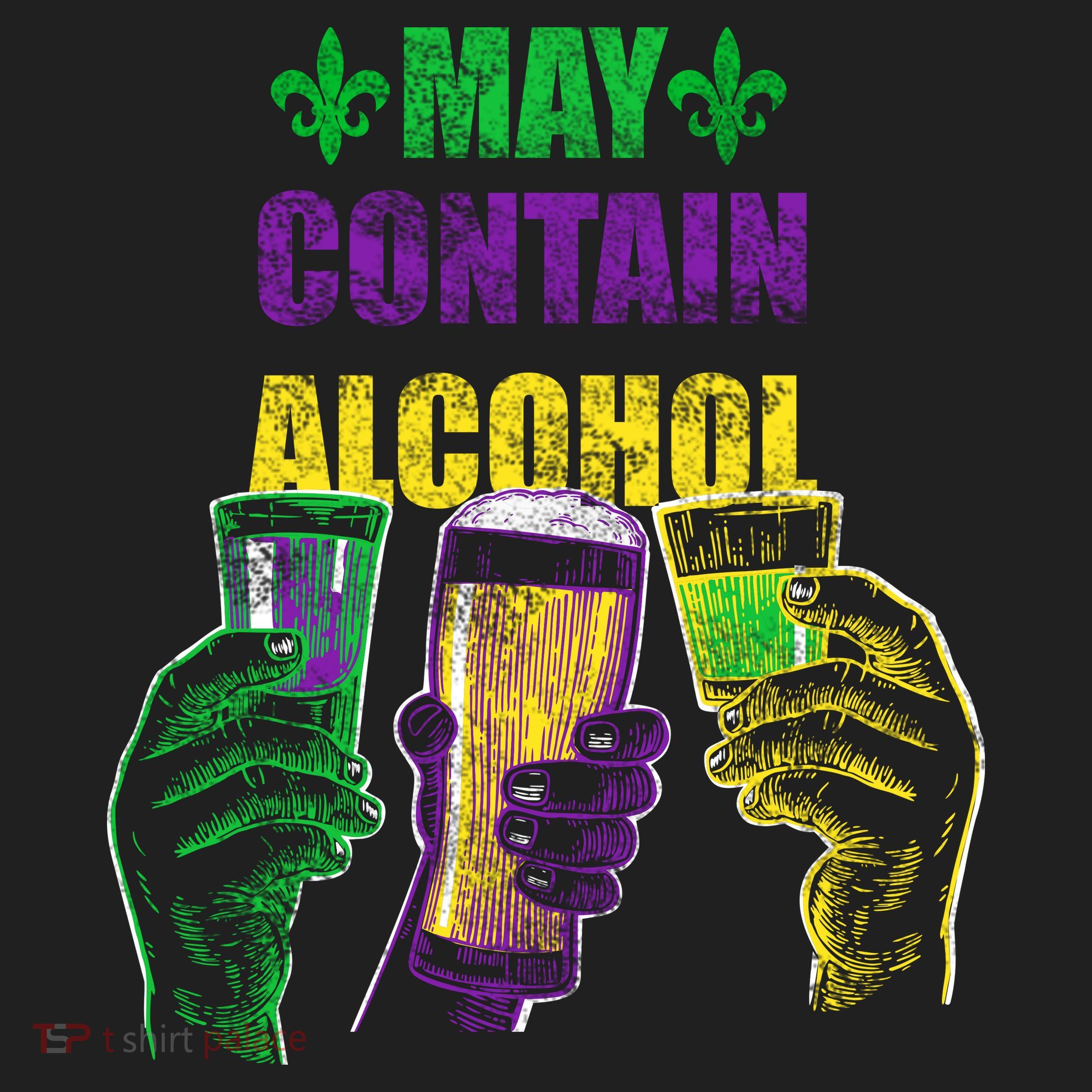 May Contain Alcohol Mardi Gras Tumbler