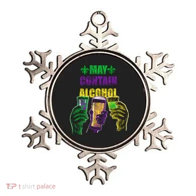 May Contain Alcohol Mardi Gras Ornament