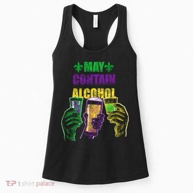 May Contain Alcohol Mardi Gras Women's Tank Top