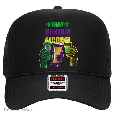 May Contain Alcohol Mardi Gras Hat