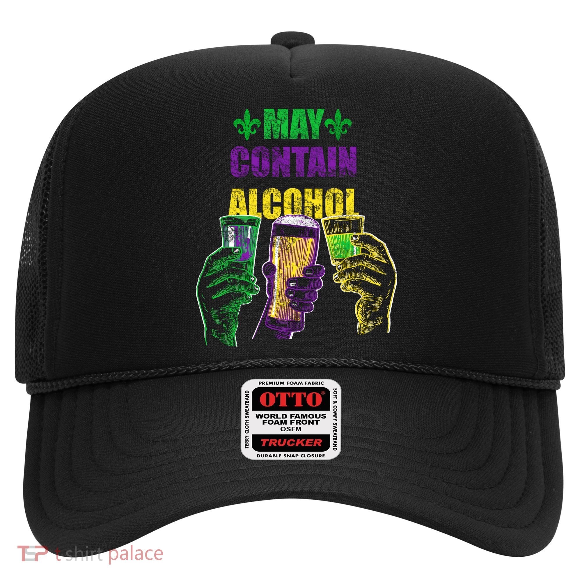 May Contain Alcohol Mardi Gras Hat